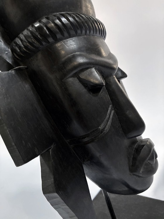 Image 1 of Afrikanische Stammeskunst • Senufo-Maske • Elfenbeinküste • Ebenholz • 1960