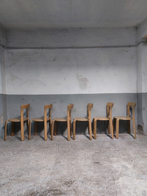 6 x Bruno Rey stapelstoelen voor Dietiker