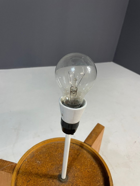 Image 1 of Gran lámpara de pie de ULUV, madera y vidrio esmerilado, Checoslovaquia, años 60