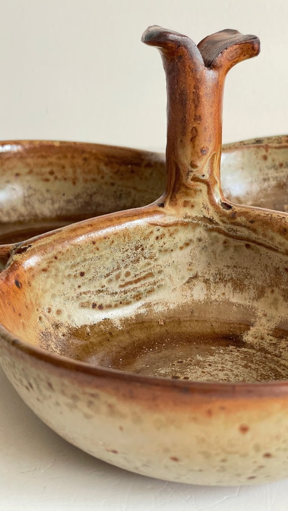 Image 1 of Piatto da antipasto in gres smaltato vintage