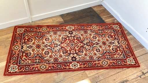 Vintage tapijt van zuivere scheerwol