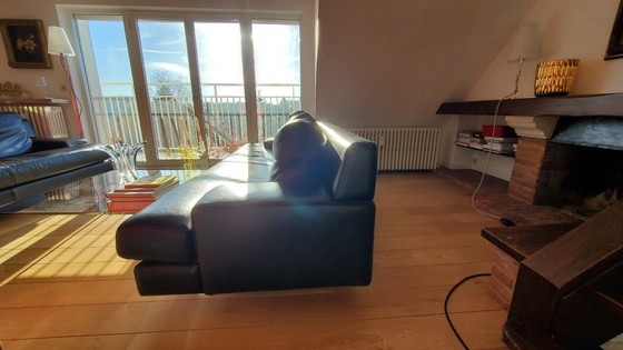 Image 1 of 2 canapés en cuir noir