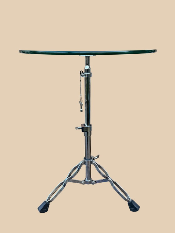 Image 1 of 🥁 UNIQUE DESIGN SIDE TABLE | CYMBAL STAND TABLE | 90s