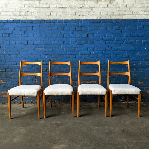 4x midcentury stoelen Denemarken 