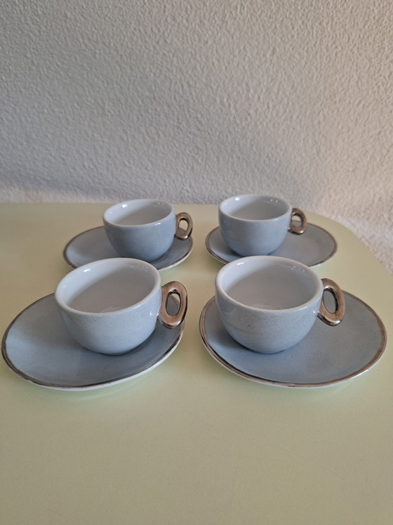 Set mit 4 Espressotassen – Porcelaines M.P. Samie, Geschirr, Porcelain (photo 3 of 5)