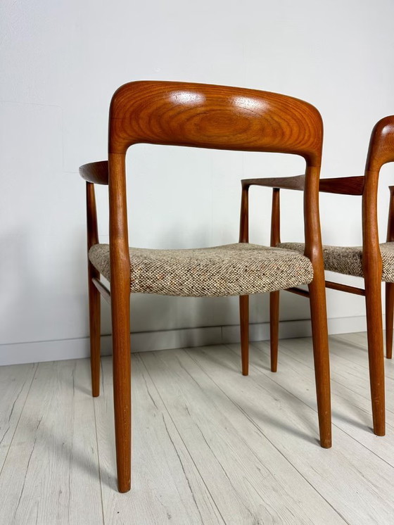 Image 1 of 2x Sedie da pranzo danesi in teak n. 56 di Niels O. Møller