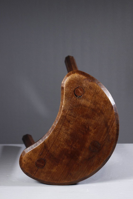 Vintage melkkruk, met bonenzitting, brutalistisch ontwerp, volkskunst, jaren 1950 – Krukjes, Wood (photo 5 of 14)