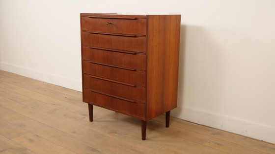Vintage Deense Ladekast | Teak | 6 Lades | 100 Cm – Ladekasten, Wood (photo 3 of 9)