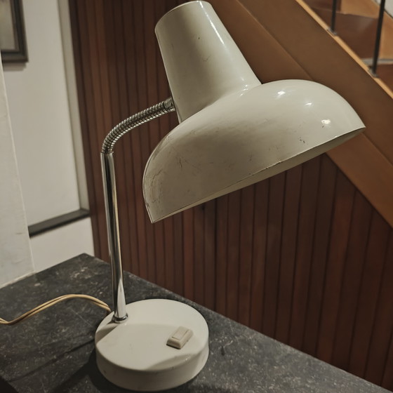 Image 1 of Vintage 70s Mushroom Desk Lamp in Cream White