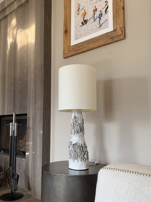 TABLE LAMP, ITALY, 1978, Monumental Base, Italian Brutalism – tafellampen, Ceramic