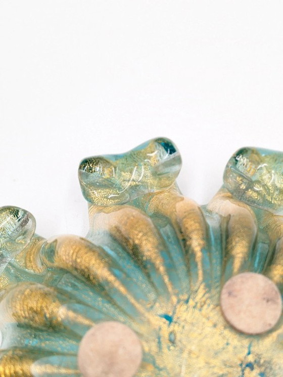 Image 1 of Attr. Barovier Murano glass - centerpiece with gold leaf inserts