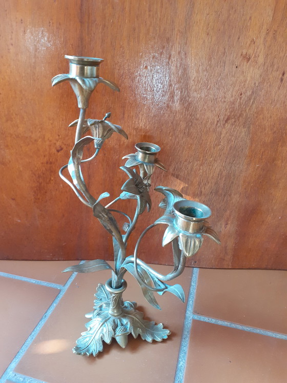 Image 1 of Candelabro de planta de iglesia del siglo XIX
