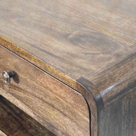 Modern Scandinavian Nightstand in Solid Mango Wood – Artisan (photo 6 of 10)