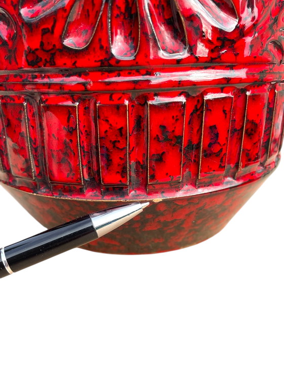 Image 1 of Italian "Alla Moda" MCM pottery Fratelli Fanciullacci design vase h= 13.77" 35 cm handmade Italy 1960s