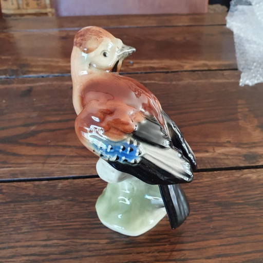 Ceramic figurine of a Flemish Jay 15 cm