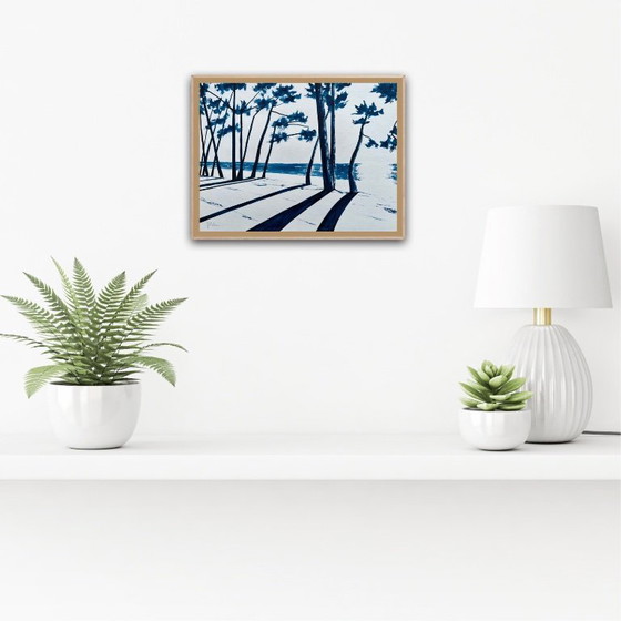 Image 1 of Ink on paper, framed. Size 30x40cm.