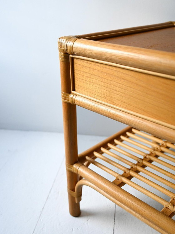 Image 1 of Paar DUX Scandinavische nachtkastjes in bamboe