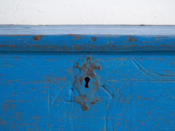 Antique blue chest (c.1920) #40 – Chest of drawers (photo 26 of 40)