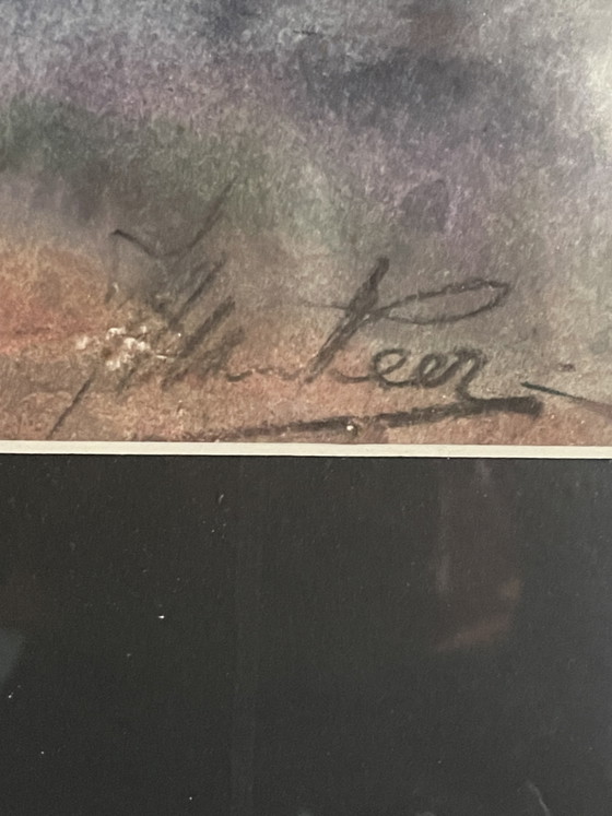 Image 1 of Deux ivrognes nus signés H Veer, tout comme le grand tableau hérité.