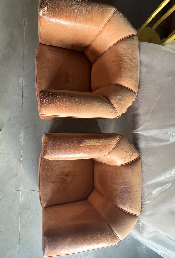 Image 1 of Josef Hoffmann × Wittmann – Set van 2 “Palais Stoclet” clubsessels (met certificaat)