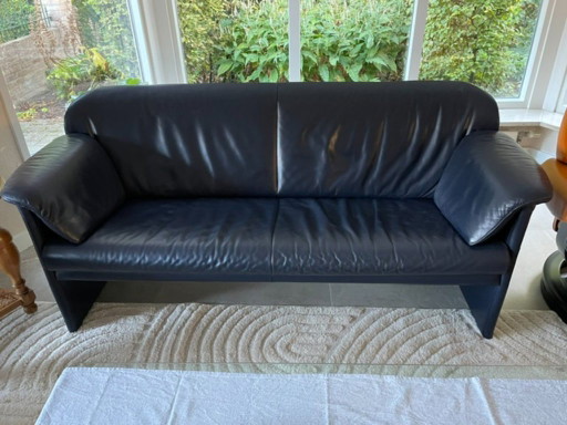 Jori 3-seater sofa blue leather – banken (photo 2 of 5)