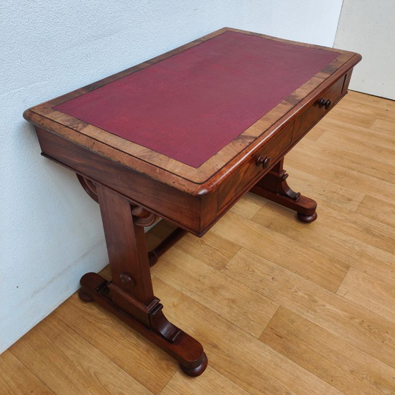 Image 1 of Antiker Schreibtisch, Mahagoni-Schreibtisch, Heimbüro