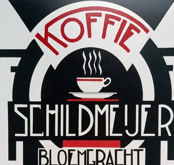 Image 1 of Limited Edition Schildmeijer Amsterdam Art Deco Koffie Affiche Poster Print