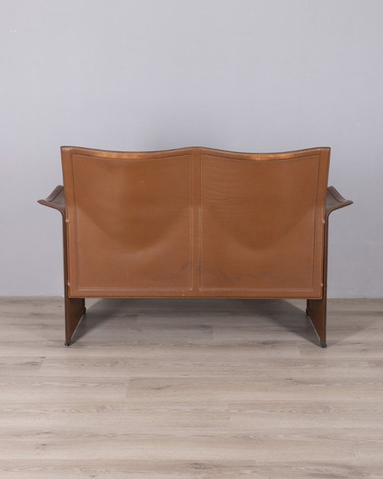 Image 1 of 1970s leather sofa, 'korium' designed by Tito Agnoli for Matteo Grassi