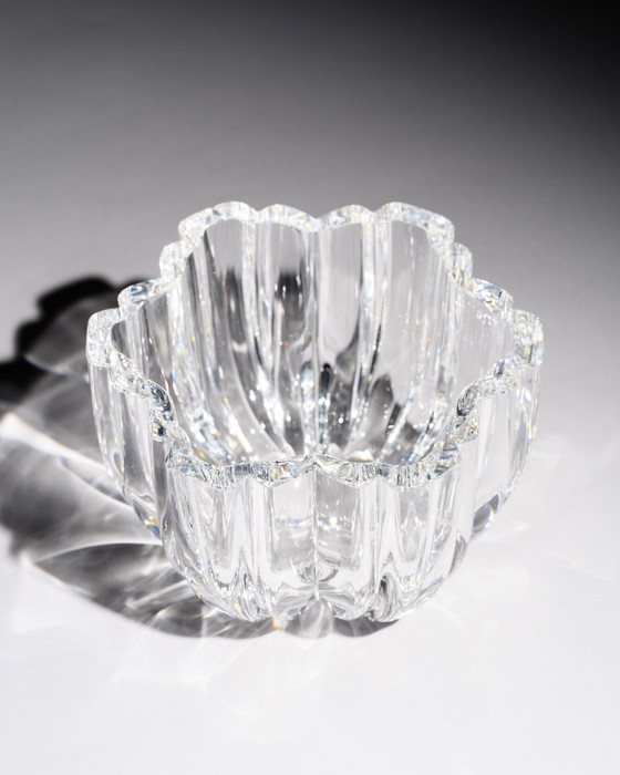 Image 1 of Kosta Boda Anna Ehrner “Olivia” kristallen schaal model 58028 Zweden jaren 70 gesigneerd H11cm