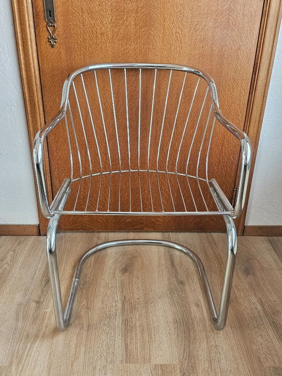 Image 1 of Sedia in filo cromato di Gastone Rinaldi per Rima