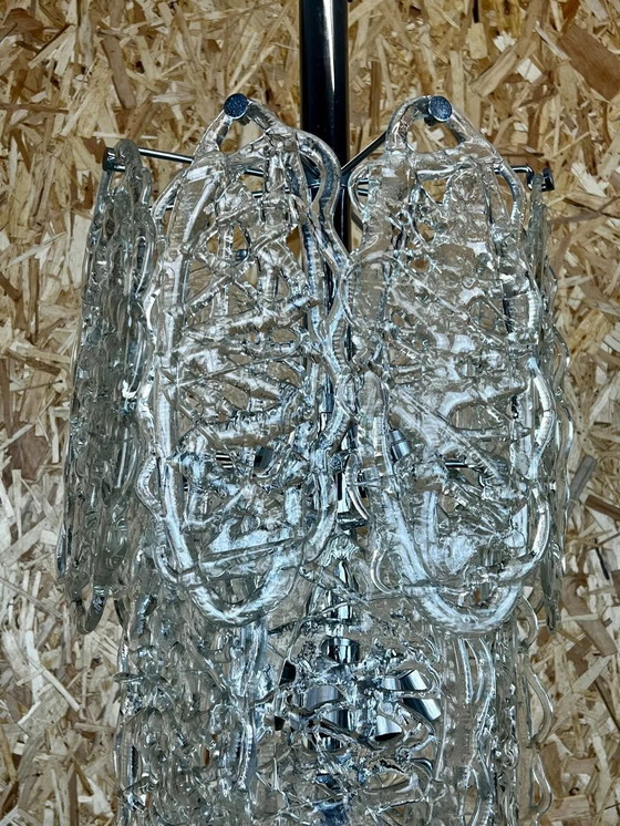 Image 1 of 60s 70s kroonluchter Kroonluchter "Ragnatela" Murano glas Italië Space Age