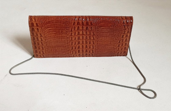 Borsa a mano vintage chic Pierre Cardin 26 x 12 x 3,6 cm, Borse, Pelle, Metallo, Marrone (foto 3 di 12)