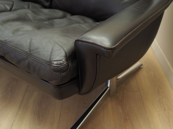 Image 1 of Divano in pelle marrone, design danese, anni '70, designer: Werner Langenfeld, manifattura: Esa