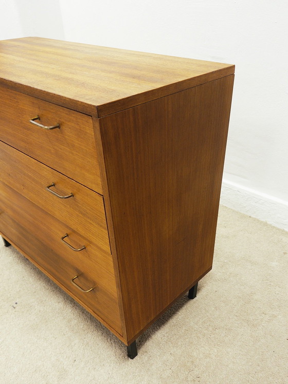 Mid-century Kommode, Kommoden, Holz, Metall, Braun (Foto 6 von 11)