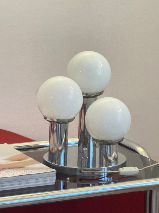 Image 1 of Vintage MCM Chrome Table Lamp, 1970s, Spain 