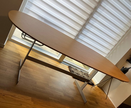 Simplon Tisch von Jasper Morrison, Cappellini, Esstische, Holz, Metall, Braun, Modern (Foto 6 von 6)
