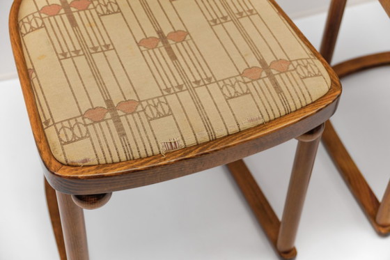 Image 1 of Ensemble de 4 chaises chauve-souris de Josef Hoffmann pour Wittmann