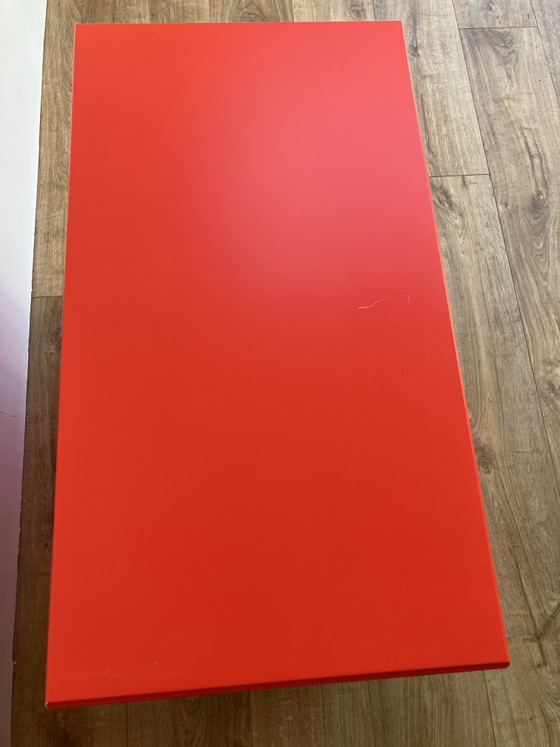 Image 1 of Cassettiera modulare originale Montana Furniture con 6 cassetti, colore rosso acceso.

