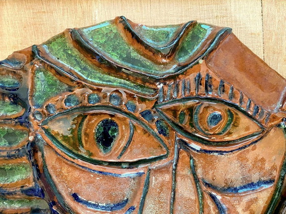 Image 1 of Objet mural en céramique - signé Eduardo '79