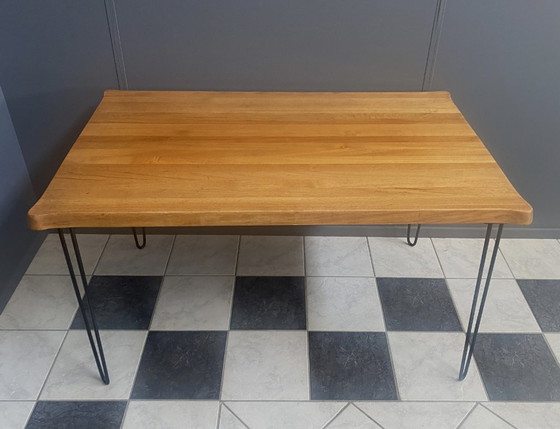 Image 1 of Danish dining table with hairpin legs