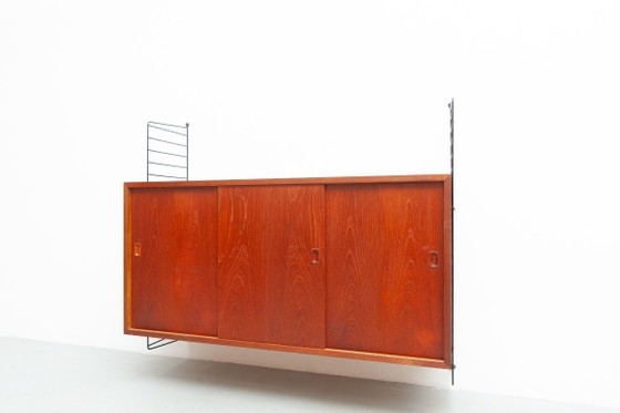 Image 1 of String teak wall sideboard by Kajsa & Nisse Strinning, 1950s