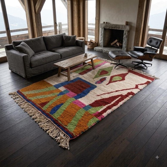 Magnificent Colorful Berber Rug 150/250cm – Rugs & carpets, Wool (photo 6 of 8)