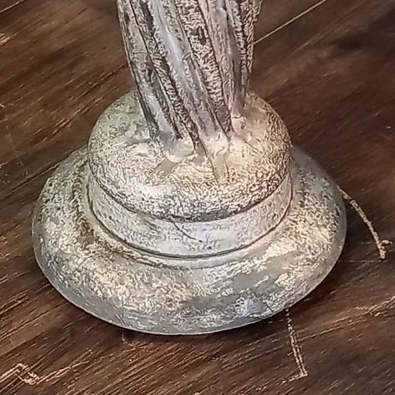 French vintage pedestal in a classic style, Column, Wood, Beige, Klassiek (photo 7 of 14)