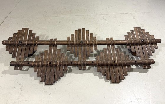 Image 1 of Appendiabiti da parete in rattan anni '70