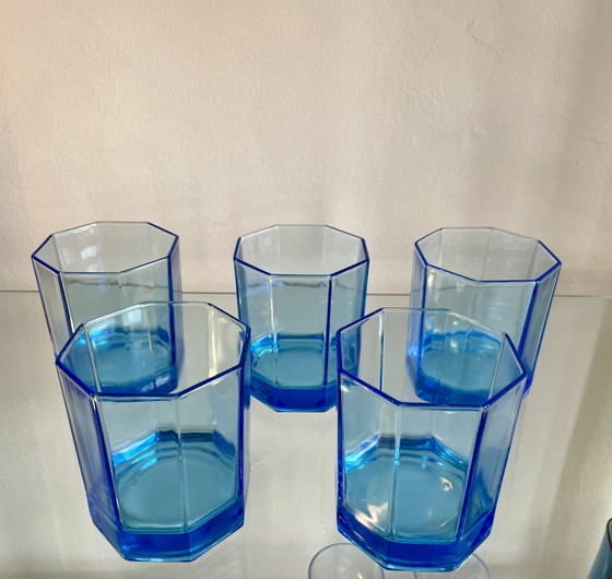 Image 1 of 5 bicchieri da whisky ottagonali