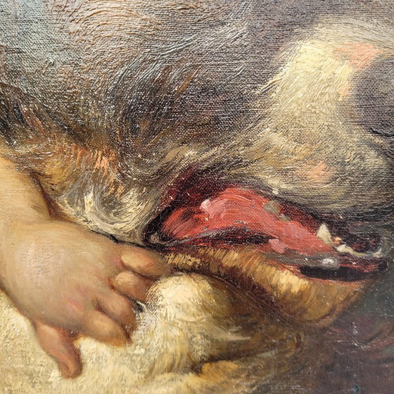 Image 1 of Ritratto di bambino "Ragazzo con cane", Scuola francese, XIX secolo - Francia