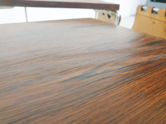 Image 1 of Mimiset di metà secolo in palissandro e pelle di Brabantia, Paesi Bassi, anni '50