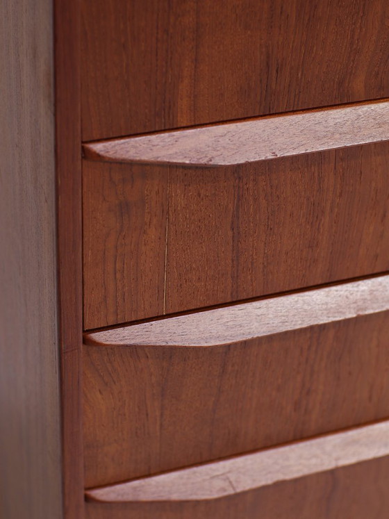 Image 1 of Tall chest of drawers vintage teak Danish 1960s tallboy