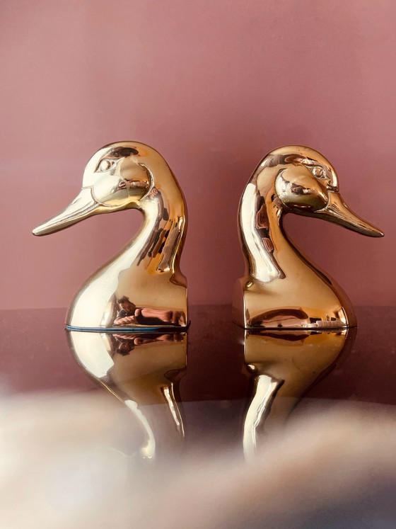 Image 1 of Einzigartig! Set aus Messingenten als Buchstützen