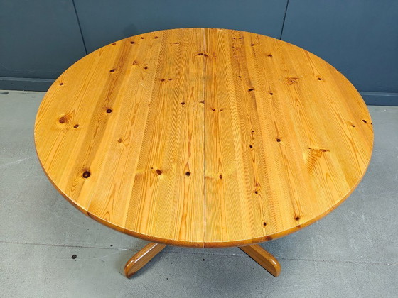 Image 1 of Rainer Daumiller Style Pine Wood Dining Table, 1970s